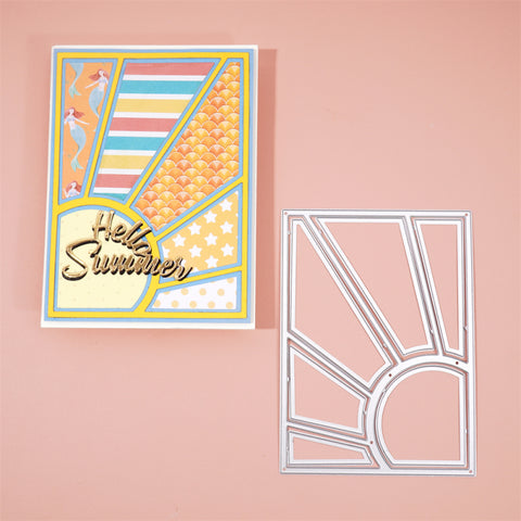 Inlovearts Rectangle Triangle Circle Split Background Board Cutting Die