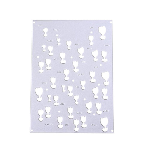 Hollow Flowers Background Board Dies