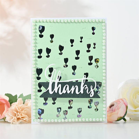 Hollow Flowers Background Board Dies