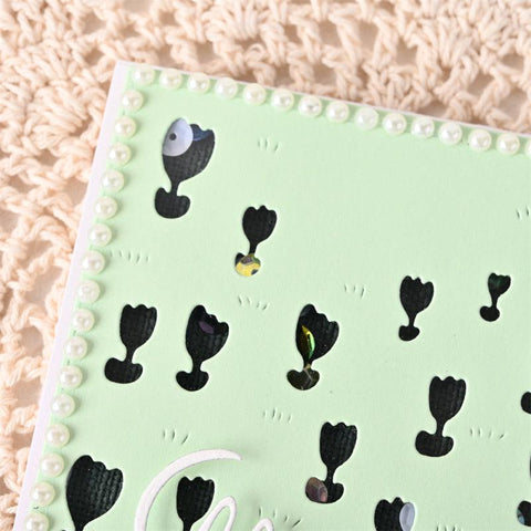 Hollow Flowers Background Board Dies