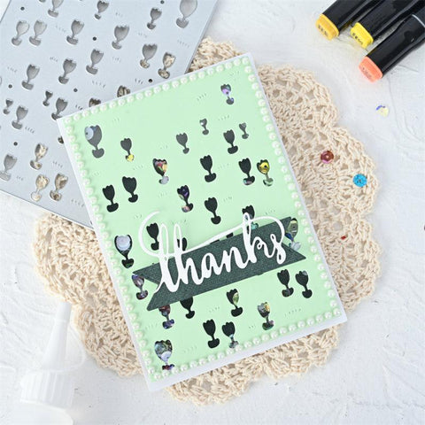 Hollow Flowers Background Board Dies