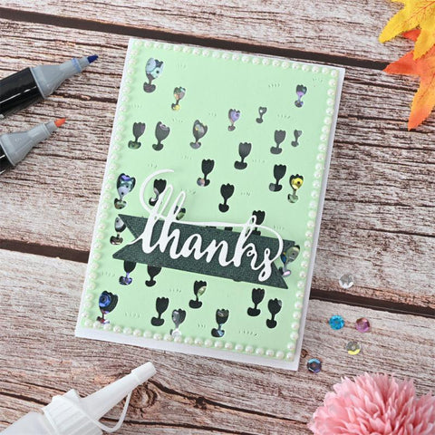 Hollow Flowers Background Board Dies