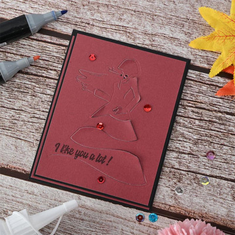 Woman In Dress Metal Cutting Dies