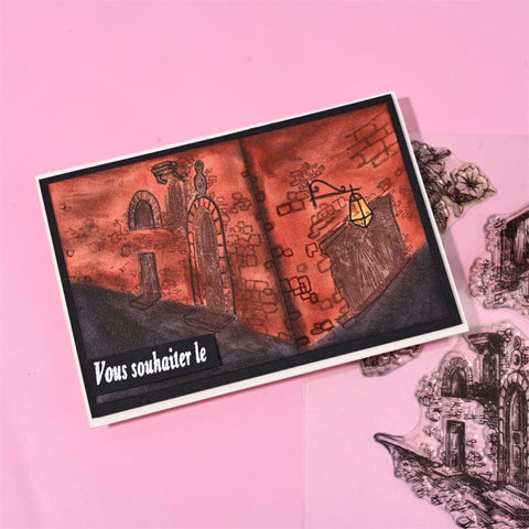 Inloveartshop Blooming Flowers & Vintage City View Stamps