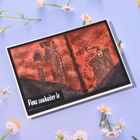 Inloveartshop Blooming Flowers & Vintage City View Stamps