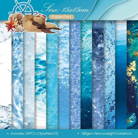 Summer Theme: Exquisite Seawater Series Background Paper - Inlovearts