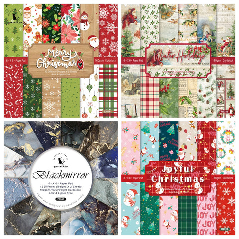 Inlovearts Christmas Theme Cardstock Paper Bundles