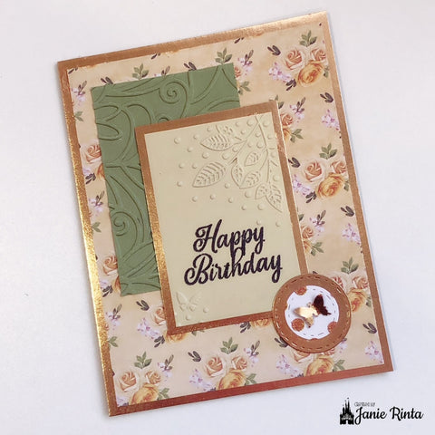 Inlovearts Butterfly Flower Decor Emboss Folder