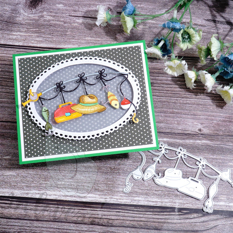 Inlovearts Fishing Theme Elements Cutting Dies