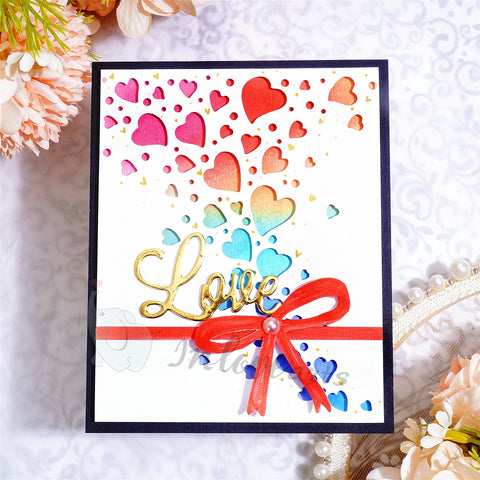 Inlovearts Bubble Love Background Board Cutting Dies