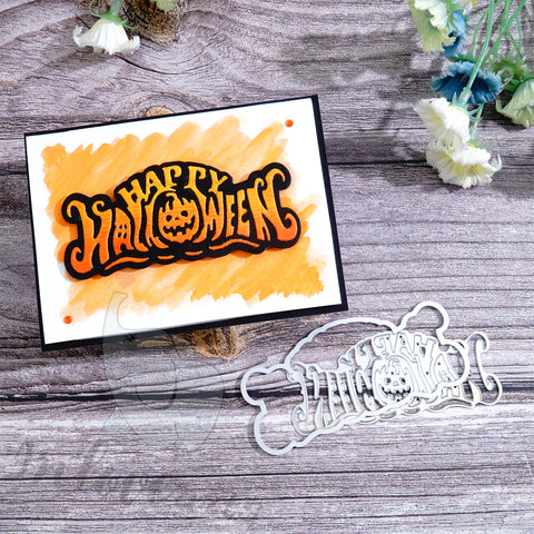 Inlovearts Horrible Happy Halloween Word Cutting Dies