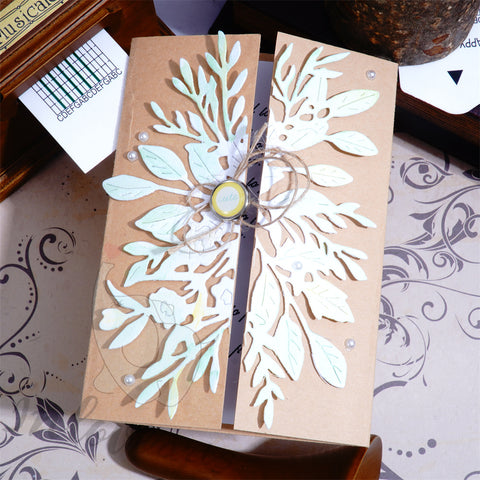 Inlovearts 2pcs Leaf Border Cutting Dies