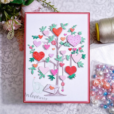 Inlovearts Sweet Heart Tree Cutting Dies