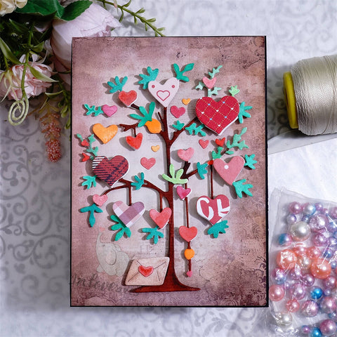 Inlovearts Sweet Heart Tree Cutting Dies