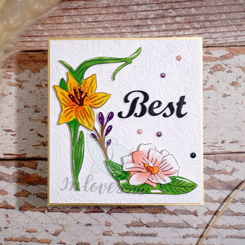 Inlovearts Floral High Heel Cutting Dies