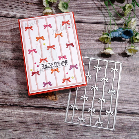 Inlovearts Bow Background Board Cutting Dies