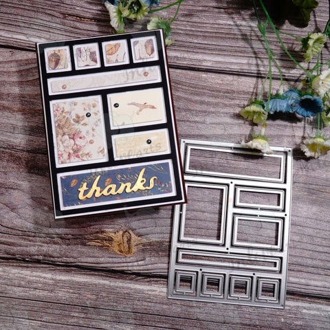 Inlovearts Rectangle Grid Cutting Dies