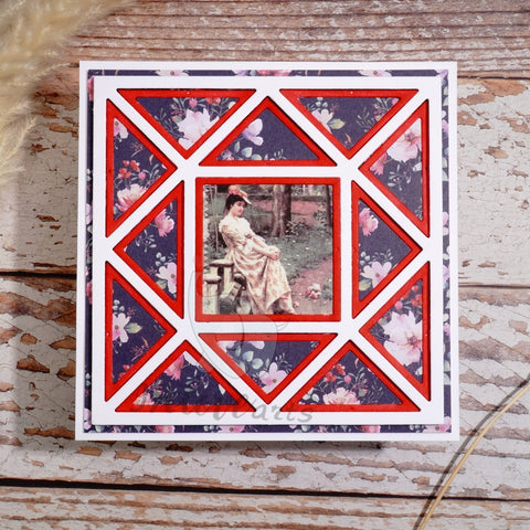 Inlovearts Triangle Square Grid Background Board Cutting Dies