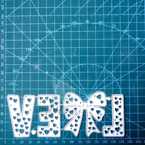 Inlovearts LOVE Bow Word Cutting Dies