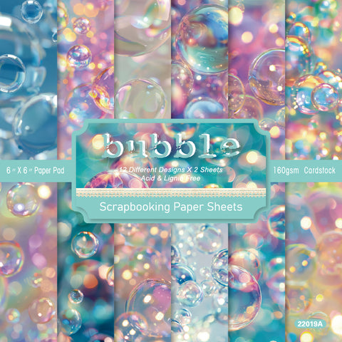 24PCS 6" Bubble Scrapbook & Cardstock Paper