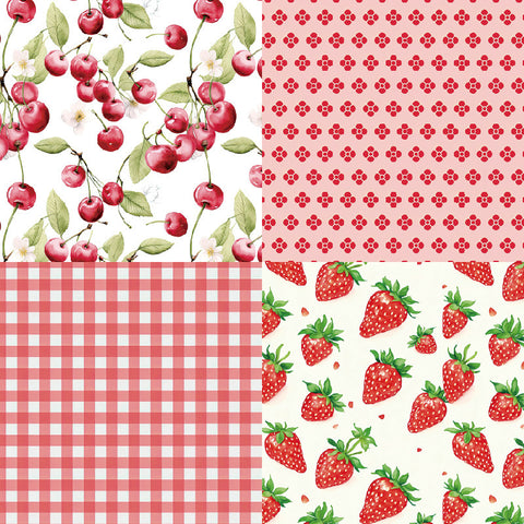 24PCS 6" Cherries the Cuffest Scrapbook & Cardstock Paper