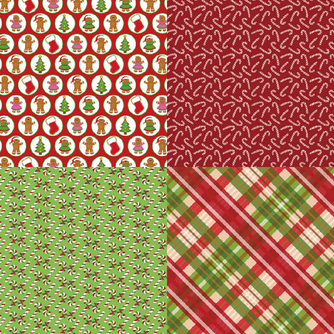 24PCS 6" Christmas Desserts Scrapbook & Cardstock Paper