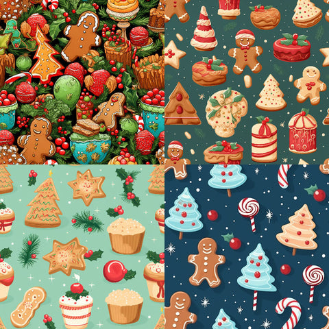 24PCS 6" Christmas Gingerbread Man Scrapbook & Cardstock Paper