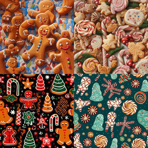 24PCS 6" Christmas Gingerbread Man Scrapbook & Cardstock Paper