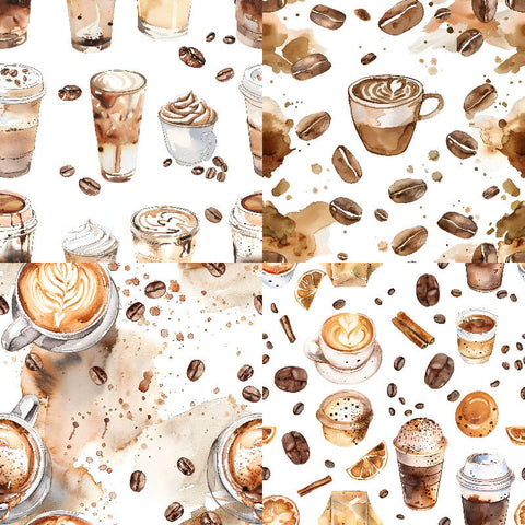 24PCS 6" Drink Coffee Scrapbook & Cardstock Paper