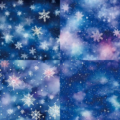 24PCS 6" Frozen Snowflake Scrapbook & Cardstock Paper