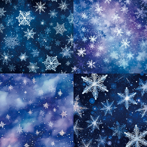 24PCS 6" Frozen Snowflake Scrapbook & Cardstock Paper