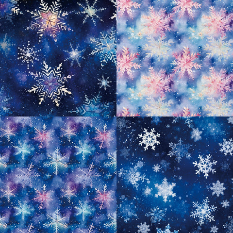 24PCS 6" Frozen Snowflake Scrapbook & Cardstock Paper