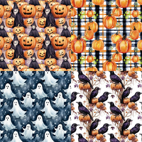 24PCS 6" Halloween Ghost Scrapbook & Cardstock Paper