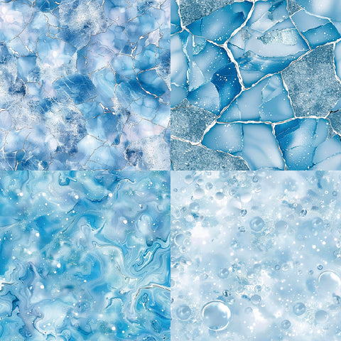 24PCS 6" Ice Crystal Scrapbook & Cardstock Paper