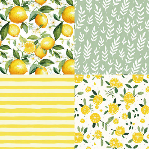 24PCS 6" Lemonade Summer Scrapbook & Cardstock Paper