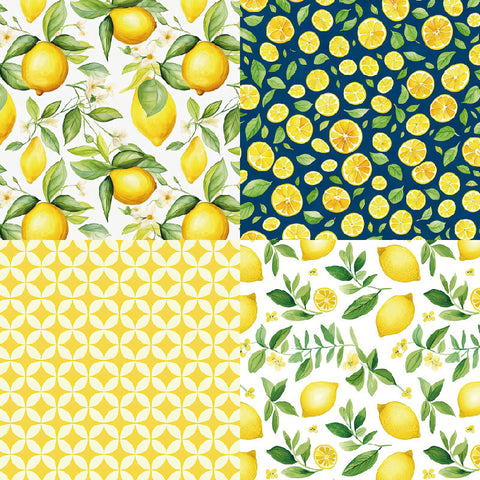 24PCS 6" Lemonade Summer Scrapbook & Cardstock Paper