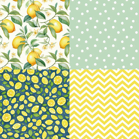 24PCS 6" Lemonade Summer Scrapbook & Cardstock Paper