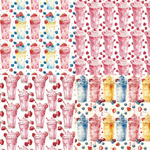 24PCS 6" Milkshake Scrapbook & Cardstock Paper