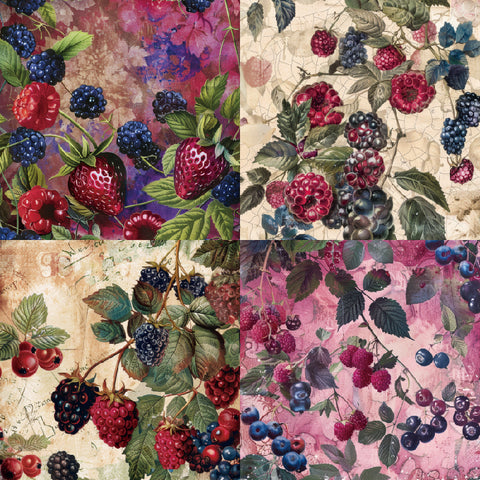 24PCS 6" Sweet Berries Scrapbook & Cardstock Paper