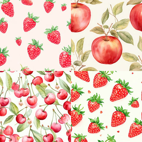 24PCS 6" Sweet Fruit Scrapbook & Cardstock Paper