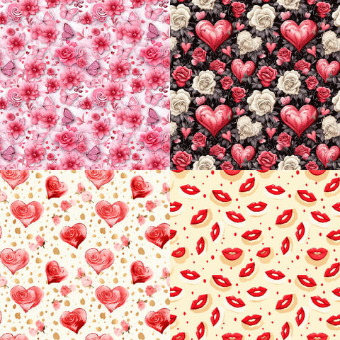 24PCS 6" Sweet Valentine Day Scrapbook & Cardstock Paper