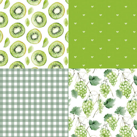 24PCS 6" Sweety Green Pear Scrapbook & Cardstock Paper