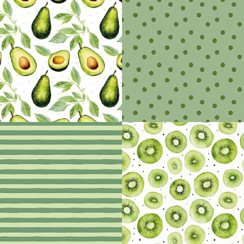 24PCS 6" Sweety Green Pear Scrapbook & Cardstock Paper