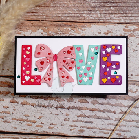Inlovearts LOVE Bow Word Cutting Dies