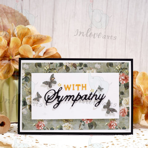 Inlovearts WITH Sympathy Word Cutting Dies