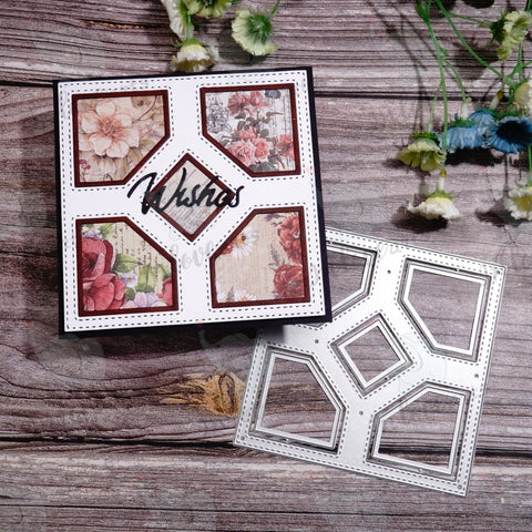Inlovearts Square Grid Background Board Cutting Dies