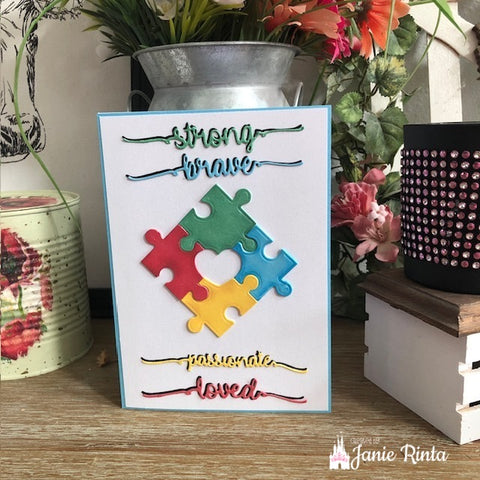 Inlovearts Puzzle with Hollow Heart Cutting Dies