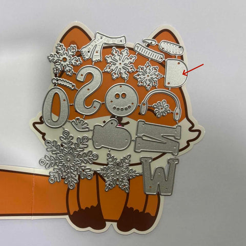 Inlovearts Snow Snowman Snowflake Cutting Dies