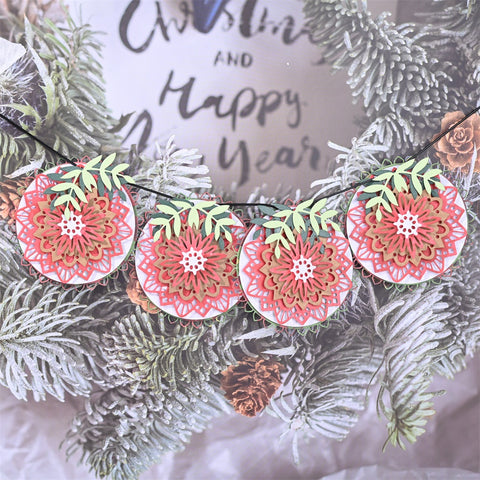 Inlovearts Circle Flower and Leaf Cutting Dies