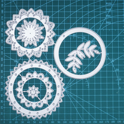 Inlovearts Circle Flower and Leaf Cutting Dies
